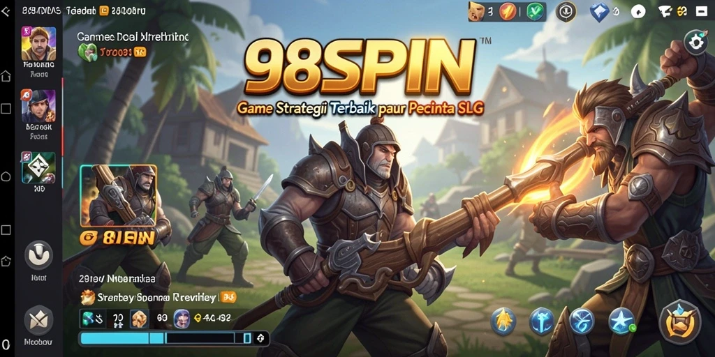 Screenshot utama 98SPIN menampilkan gameplay yang imersif dan mendebarkan.