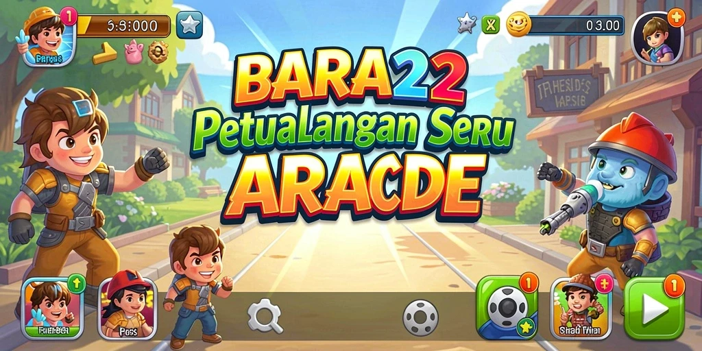 Tampilan gameplay seru BARA22 dengan aksi cepat dan penuh tantangan.
