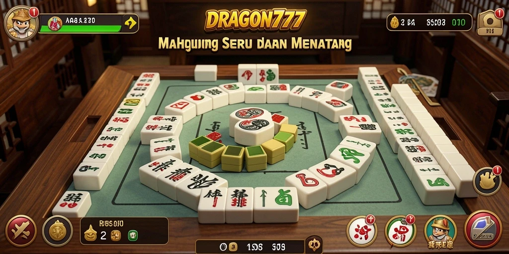 Screenshot gameplay <strong>DRAGON777</strong> yang menunjukkan keseruan permainan Mahjong.