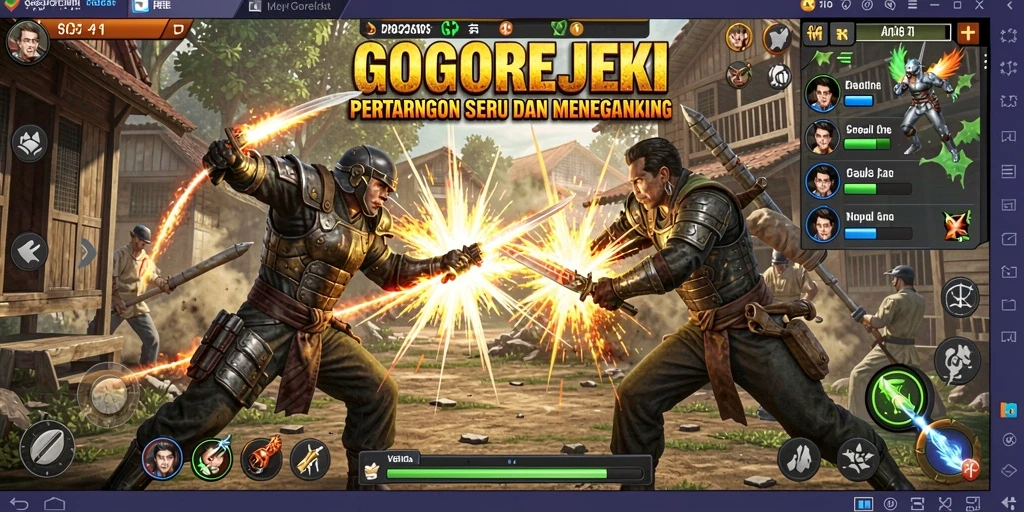 Tampilan gameplay GOGOREJEKI yang intens dan seru.