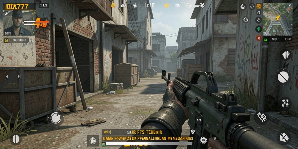 Tangkapan layar menampilkan aksi intens dalam permainan FPS.