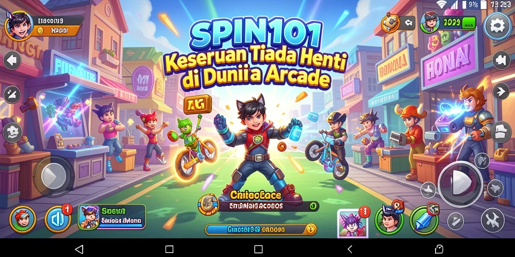Tampilan gameplay SPIN101 yang menarik dan penuh aksi arcade.