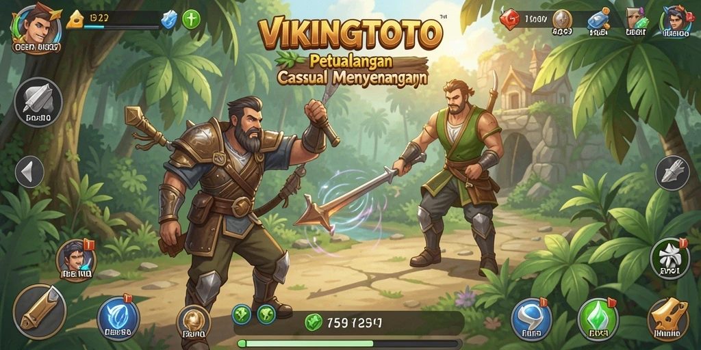 Tampilan gameplay VIKINGTOTO dengan karakter lucu dan tantangan seru.